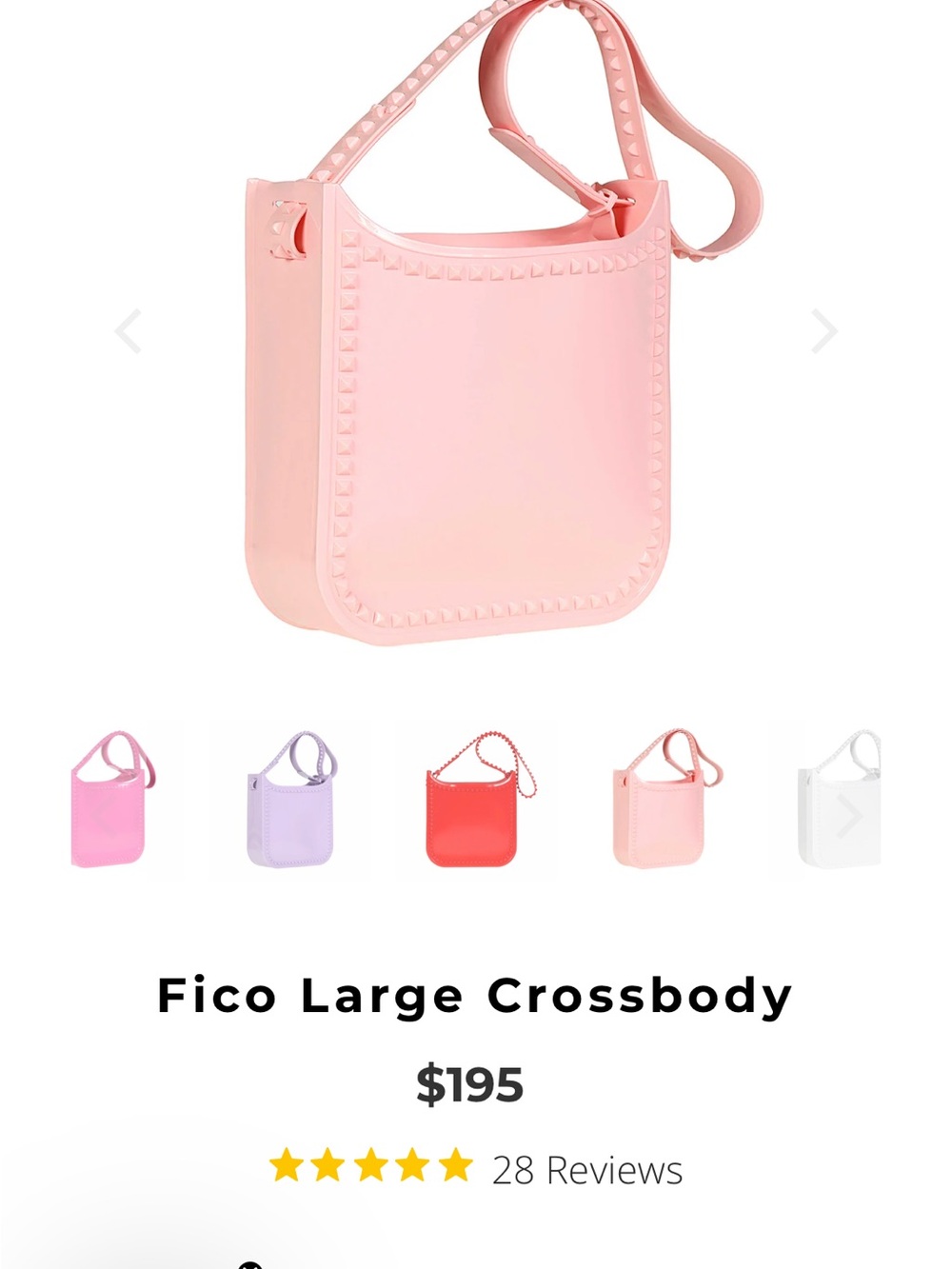Jelly Fico Large Crossbody Bag - Pink